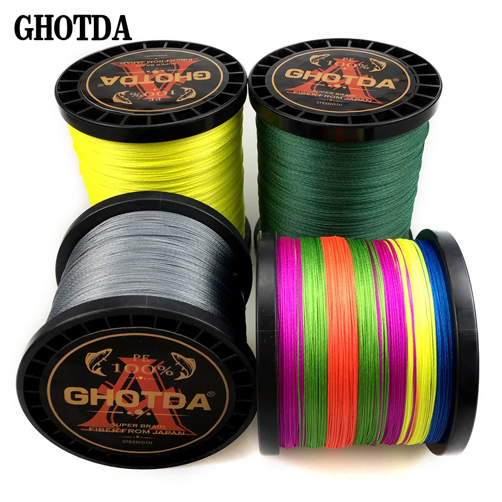 

GHOTDA Braided Fishing line 0.4#-12.0# 300M Multifilament PE 4/8/9 Strands Threads 0.11-0.70mm