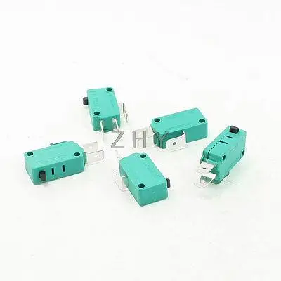 

5 Pcs AC 250V 16A SPDT 3 Pins Momentary Push Button Micro Switch Green