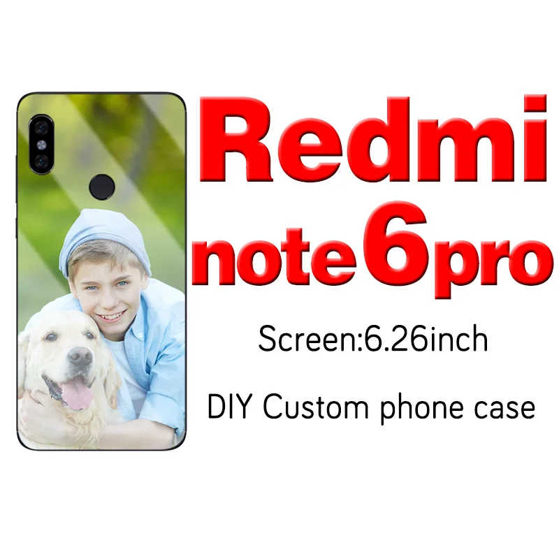 Redmi note 6 Pro Индивидуальный индивидуальный чехол для телефона из закаленного стекла для Xiaomi mi 9 SE 8 A3 Lite 5X 6X F1 Red mi Note 8 7 6 5 Pro mi x 2s 3 - Цвет: Redmi note 6 Pro