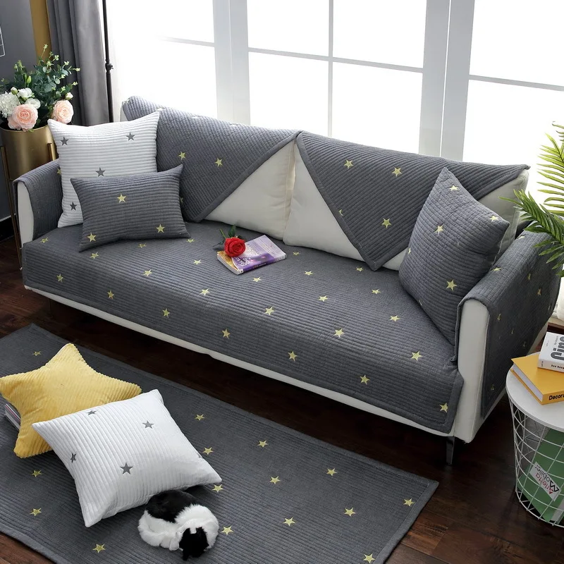 Sofa Covers Couch Four Season Universal Cushion Towel Cotton Slipcover Cover Armrests 1/2/3/4-seater For Living Room | Дом и сад