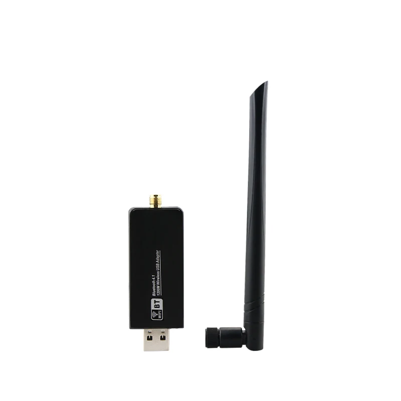 Bluetooth 4,1 беспроводной AC 1200 Мбит/с 5 ГГц WiFi USB 3,0 LAN адаптер с высоким коэффициентом усиления антенна сетевая карта для систем Windows Linux
