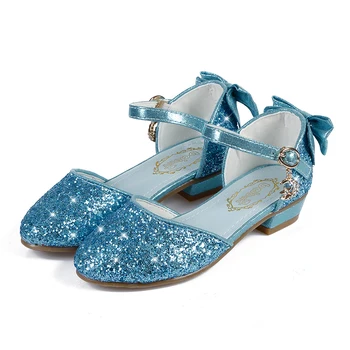 

Children shoes Sandals for Girls Flower While Embroidery Shoes High Heel Girls Princess Sandals Baby Kids Party Shoes