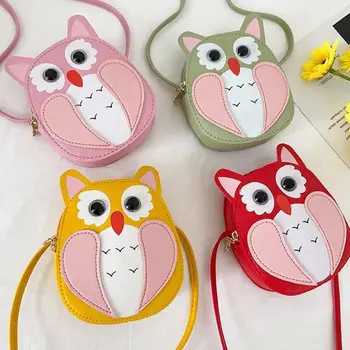

Kids Girls Lovely Owl PU Leather Shoulder Bag Crossbody Purse Coin Purse 7XEC