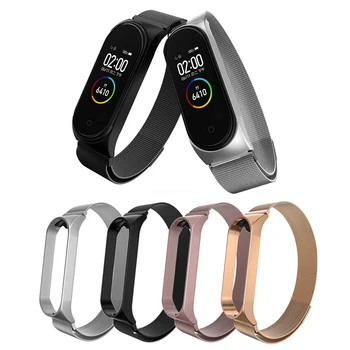 

For Xiaomi Mi Band 4/3 Stainless Steel Metal Watch Band Belt Strap Bracelet FA