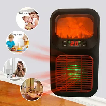 

Mini Heater Portable Plug-in Fan Space Room Heater Air Heating Space Winter Warmer Fan Remote Control