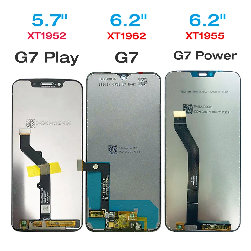 

ORIGINAL G7 LCD For Motorola Moto G7 Power Display XT1955 LCD G7 Plus Touch Screen Digitizer G7 Play LCD Replacement XT1952 LCD