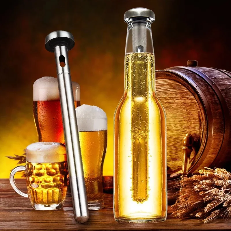 

2pcs/set Stainless Steel Beer Chiller Stick Beer Cooler Wiskey Wine Cooler Cooling Rods Bar Ice stick Barware Kitchen Tools