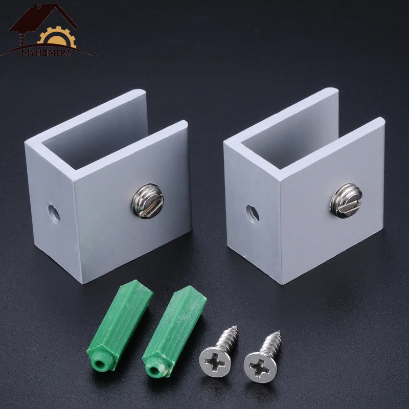 

2PCS Myhomera Glass Clamps Shelves Holder Corner Bracket Clamp Aluminum For 6mm 8mm 10mm 12mm 18mm Thick Glass Clips Wholesale