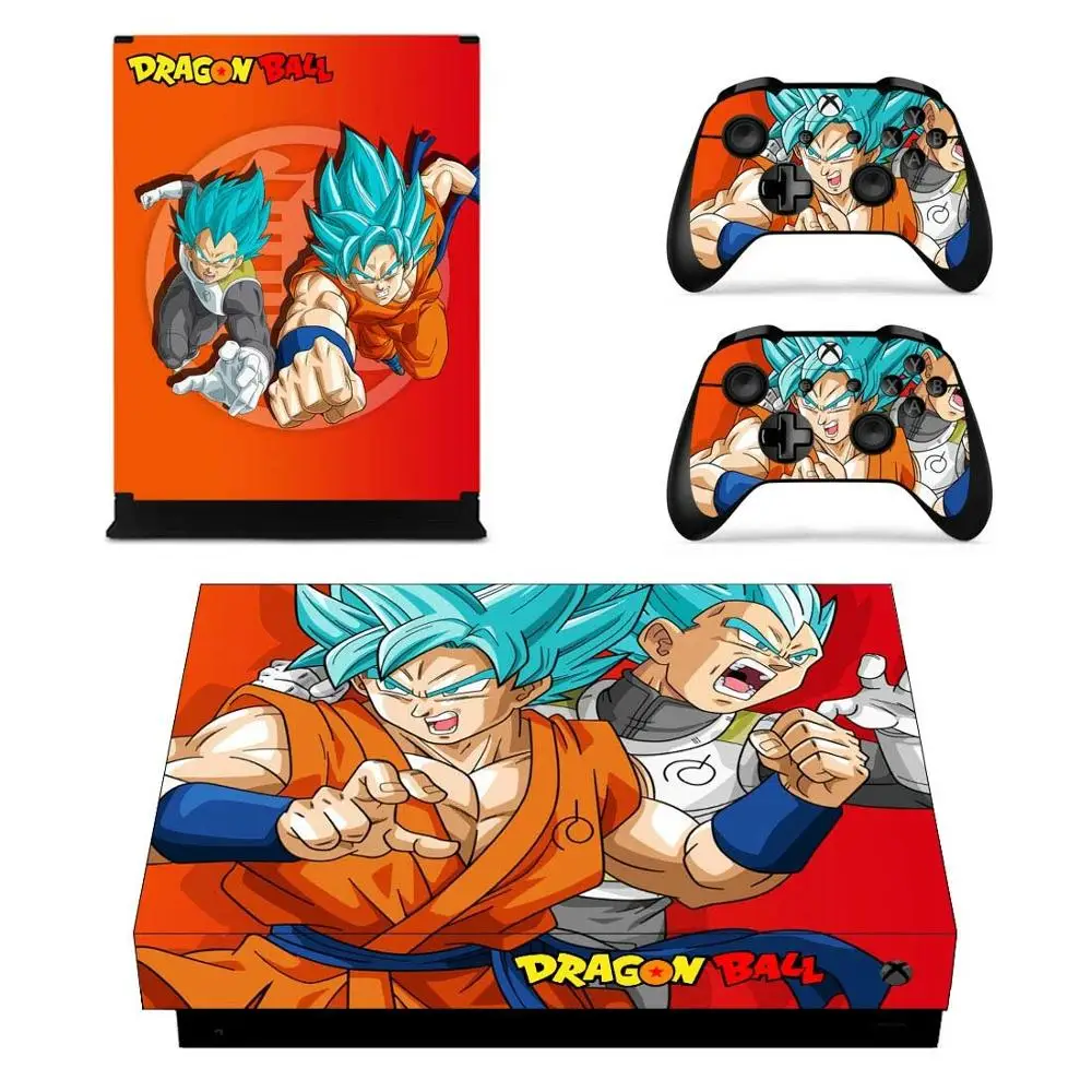Dragon Ball супер Полный лицевой панели кожи консоли и наклейка на контроллер для Xbox One X консоли+ контроллер кожи стикер - Цвет: YSX1X2105