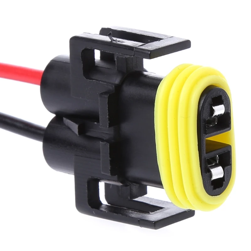 2Pcs 2 Pin Car Auto Vehicle Waterproof Electrical Male Connector Plug Adapter