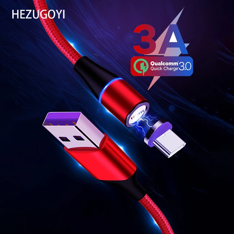 Магнитный кабель HEZUGOYI Micro USB Тип C магнитные зарядные кабели магнитное зарядное