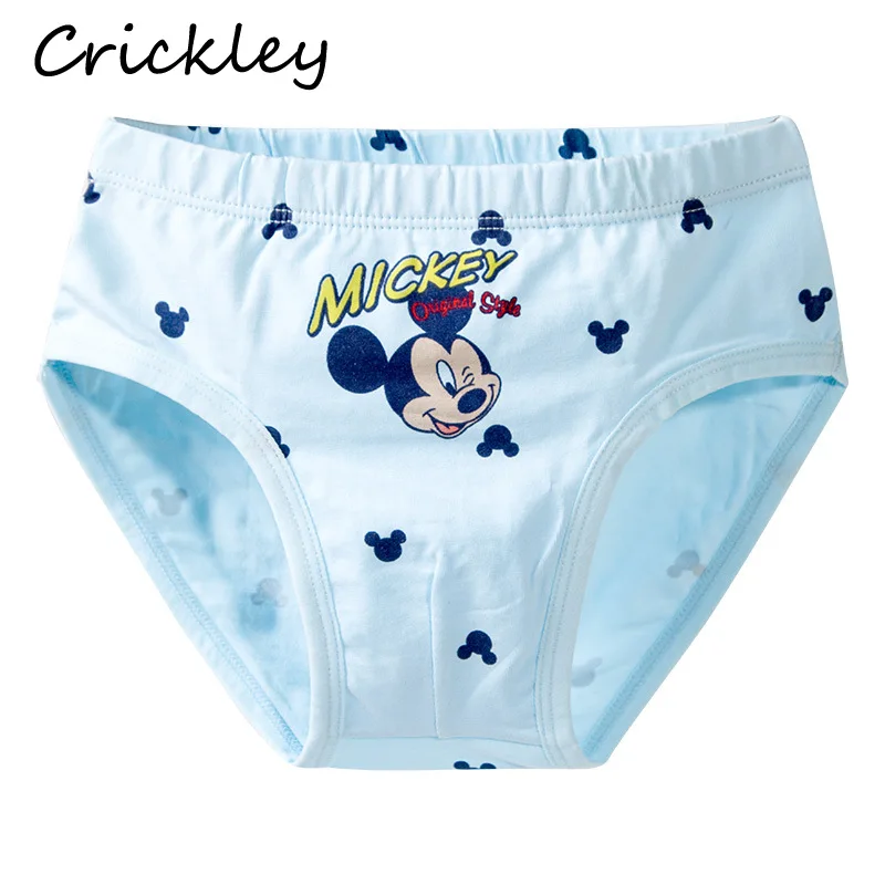 Children Underpants Lovely Cartoon Mickey Pattern Cotton Underwear for Boys Girls Soft Breathable Knickers 3-8 Years Kids Briefs