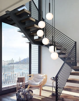 

Nordic Led Pendant Lights Glass Ball for Bedroom Bar Pendente iluminação Black Gold Globe Hanglamp Modern Pendant Ceiling Lamp