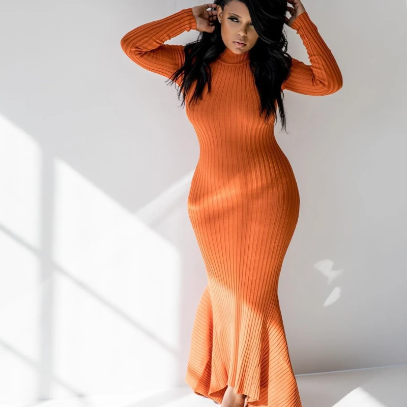 bodycon maxi sweater dress