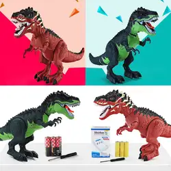 T-Rex динозавр модель моделирование ходьба Свет Проекция электрическая игрушка для мальчиков K4UE