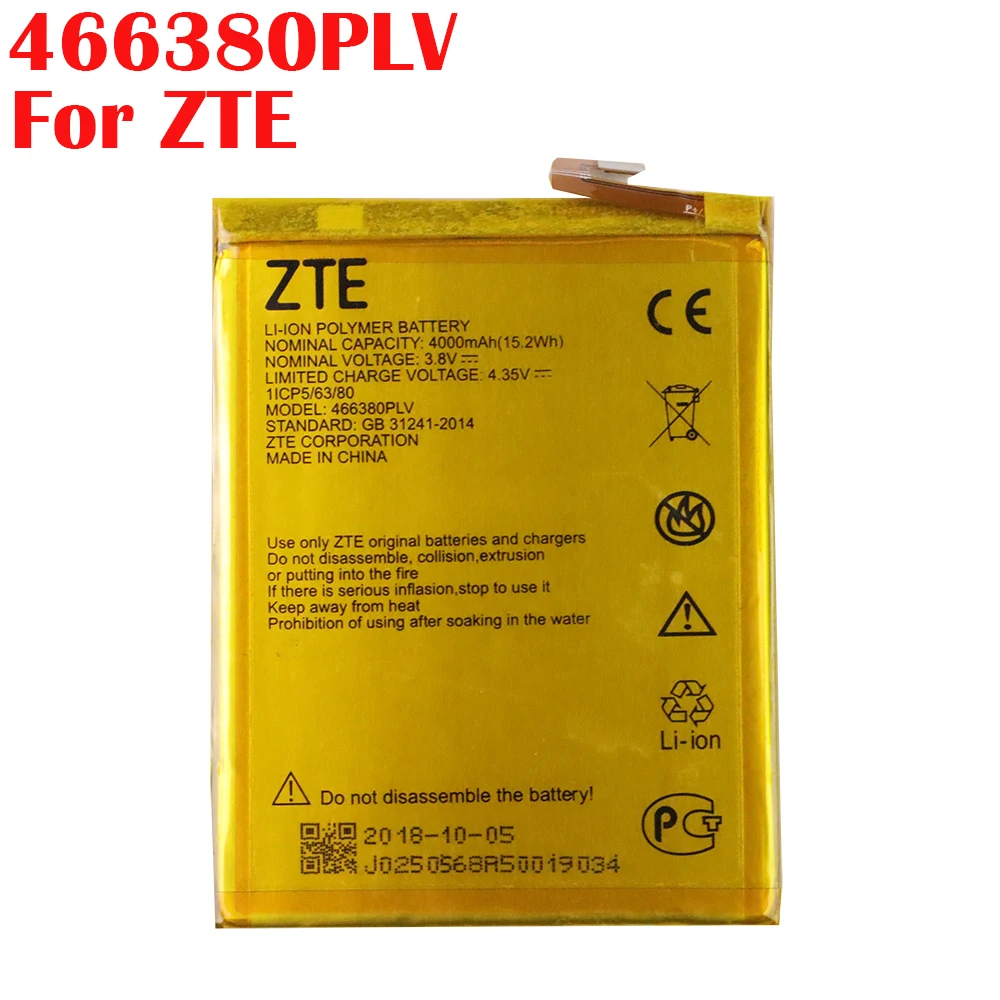 100% настоящая 4000 мАч 466380PLV для ZTE Blade A610 A610C A610T BA610C BA610T новая продукция высокого