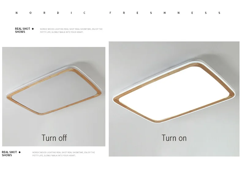 FSS современный прямоугольный потолочный деревянный светильник светодиодный потолочный светильник для гостиной спальни украшение лампы домашние осветительные приборы AC90-260V