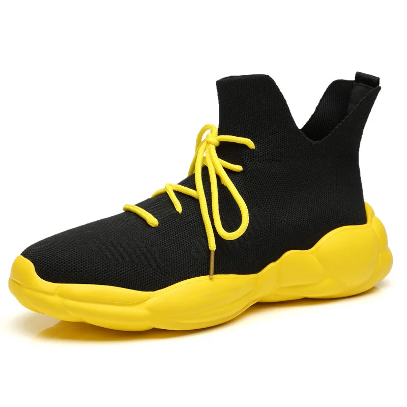

2019 spring and autumn new high-top men's shoes fashion wild elastic socks shoes comfortable non-slip casual shoes
