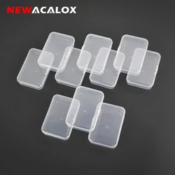 NEWACALOX – boîte à outils transparente en PP, 10 pièces, boîte de rangement de composants de crochets à poisson à vis, boîte de pièces électroniques en plastique pour outil 