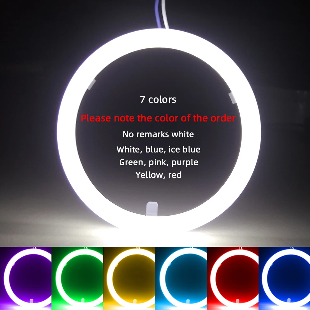 2pcs Car Angel Eye 60mm 70mm 80mm 90mm 100mm 110mm 120mm Led Halo Ring Lights for Auto Moto Moped Scooter | Автомобили и