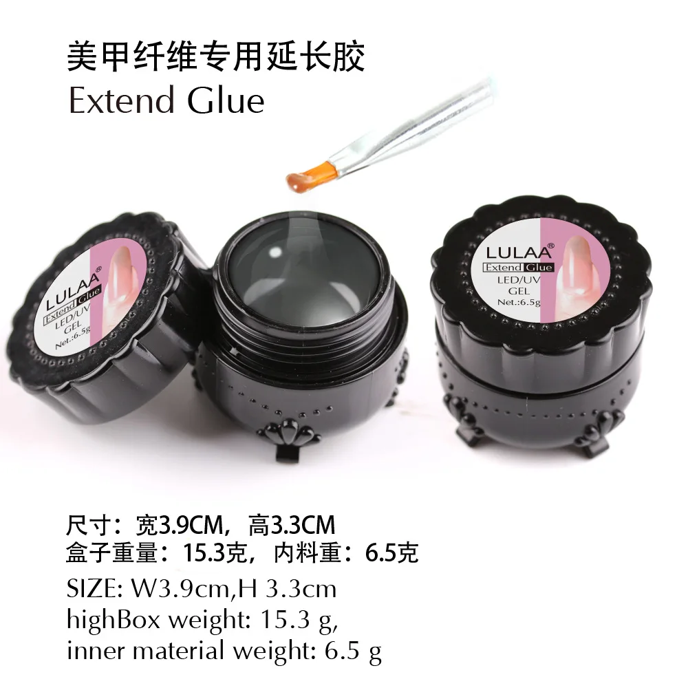 extend glue 10/20/50 шт волокна Стекло наращивание ногтей Стекло fibernails волокна для Шелковый комплект Форма акриловое волокно салонные инструменты и клей - Цвет: extend glue