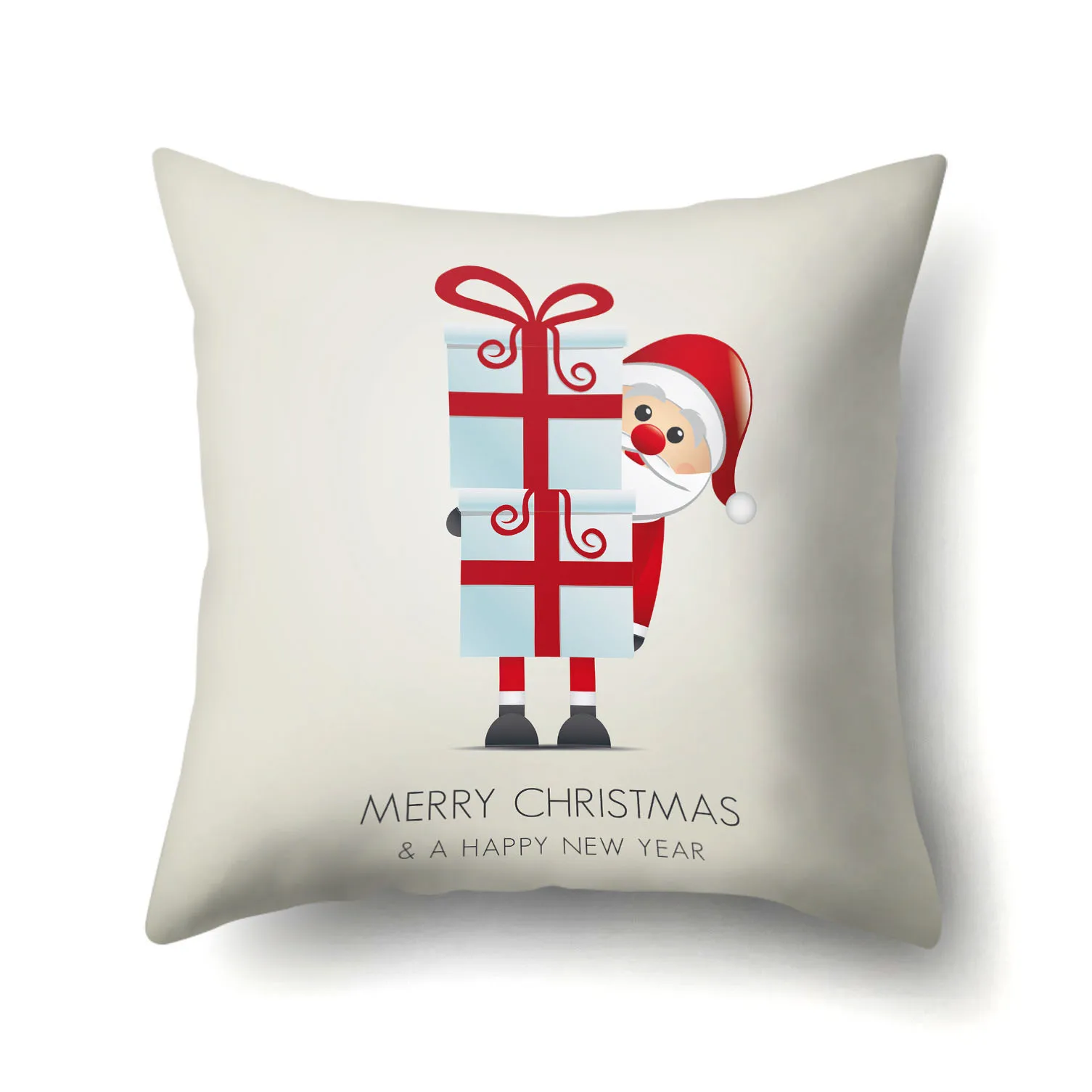 Рождественская наволочка для подушки с Санта Клаусом и снежинками, декоративная подушка для дома, спальни, дивана, кровати, полиэфирная наволочка, 40543 - Цвет: 2BZ-40543-306