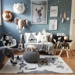 INS хит продаж, Домашний Детский декоративный коврик с рисунком панды, облака, кошки, противоскользящий игровой коврик для ползания