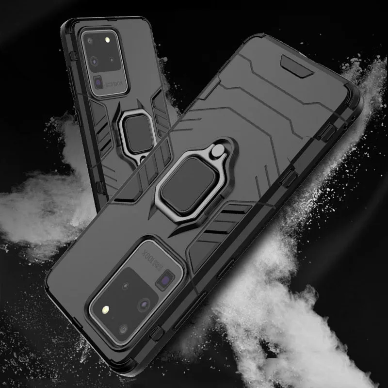 

Shockproof Hybrid Armor Magnetic Holder Ring Case on For Samsung Galaxy S20 Ultra S20 plus S10 Note10 plus lite A71 A70 A51 A50
