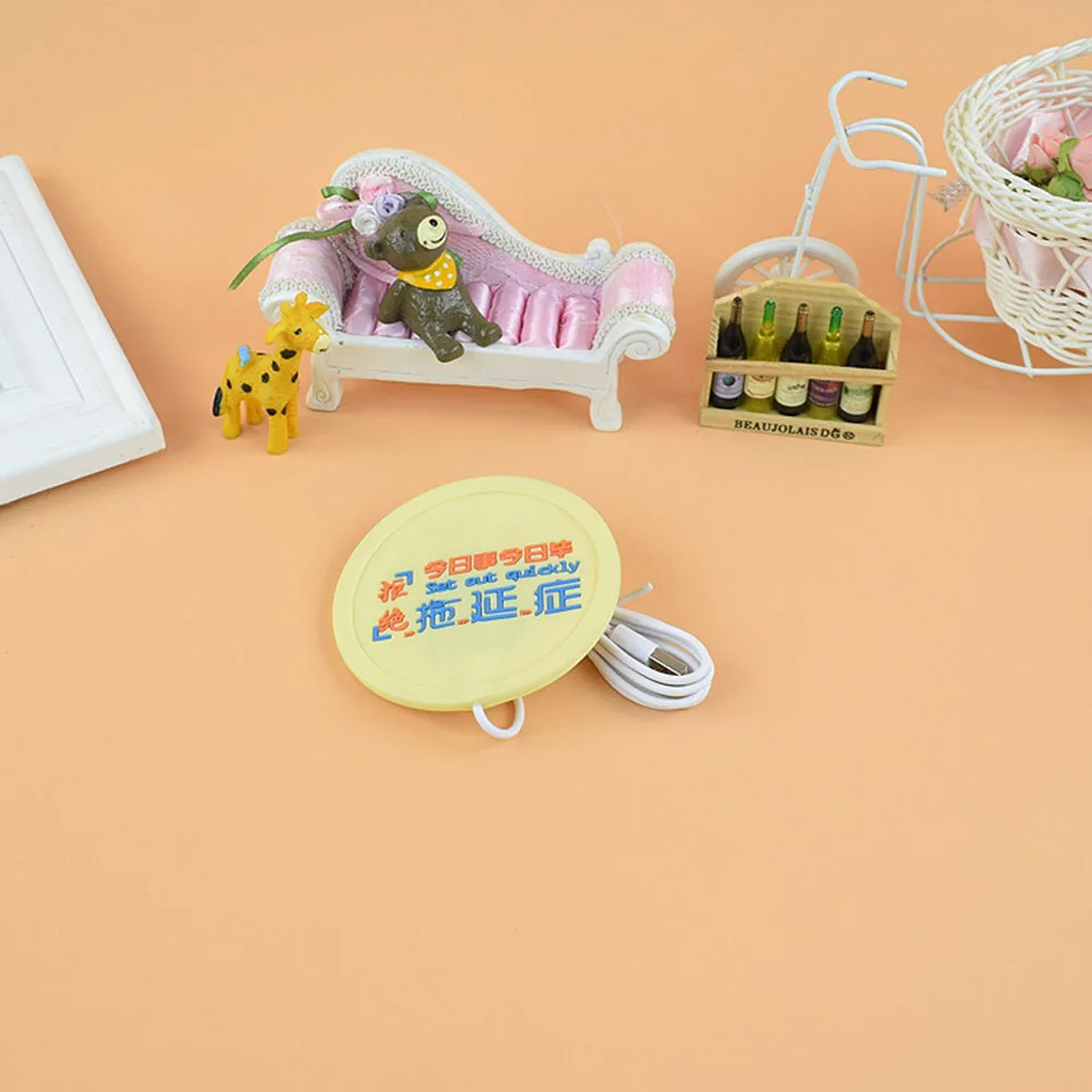 Высокое качество Творческий 5 в 2A USB милый теплый гаджет мультфильм силиконовая подставка под кружку лоток подогреватель кружки