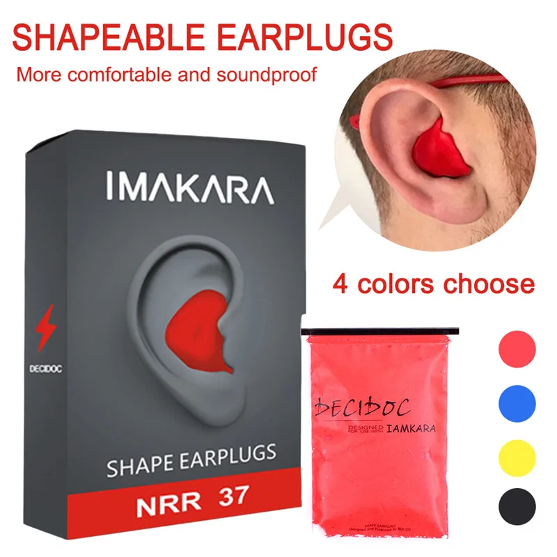 

Swimming 60pcs/pack Moldable Shaped PU Anti-noise Ear Plugs Noise Reduction Sleeping Guard Soft Anti-Snoring Water Sport Earplug