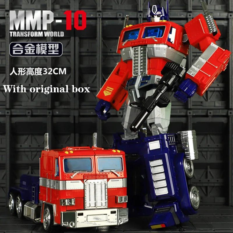 A. With original box 32 см YX MPP10 металлическая модель трансформация G1 робот игрушка сплав MMP10 Commander Diecast коллекция деформированная игрушка робот автомобиль Hornet - Цвет: A. With original box