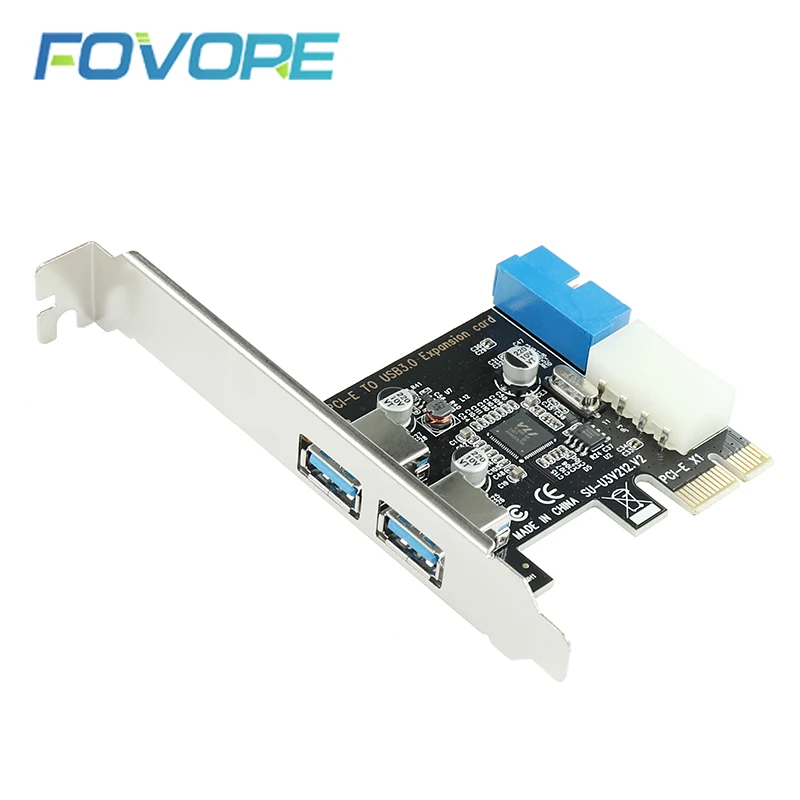 USB 3.0 PCI E Expansion Card Adapter 2 Port USB3.0 Hub Internal 19pin 19 pin Header USB 3 to PCIE PCI express adapter Card|Add On Cards| - AliExpress