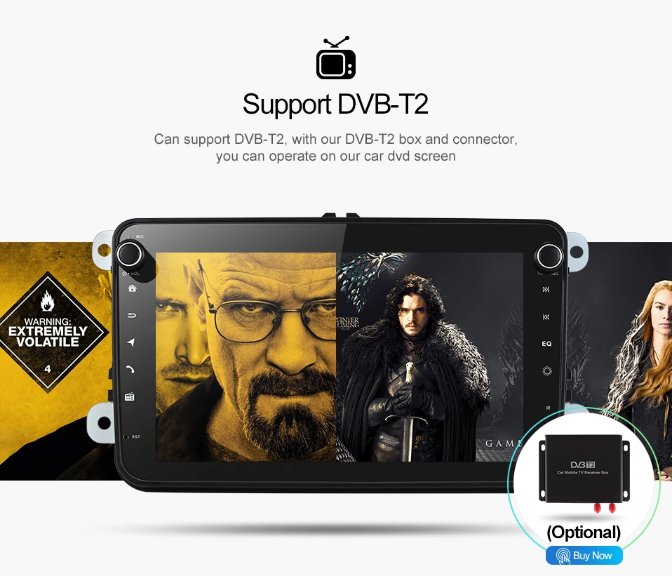 Top Uniway 8" 2 din android 8.1 car dvd for vw passat b6 b7 golf 5 6 tiguan polo octavia rapid fabia multimedia navigation player 15