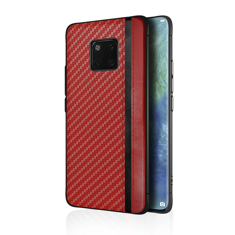 Чехол ETIMGA для huawei Mate20 Pro, кожаный чехол из искусственной кожи, мягкий чехол для P30 Pro, чехол, модная Противоударная деловая сумка, чехол - Цвет: Red
