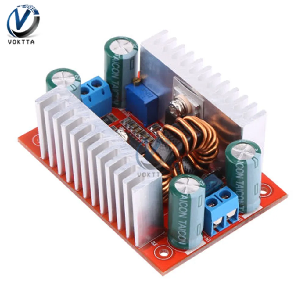 400W 15A DC-DC повышающий преобразователь постоянного тока Step Up трансформаторный источник энергии Напряжение регулятор постоянного Мощность теплоотвод 8,5 с v-образным вырезом с алюминиевой крышкой, 50В для 10-60V