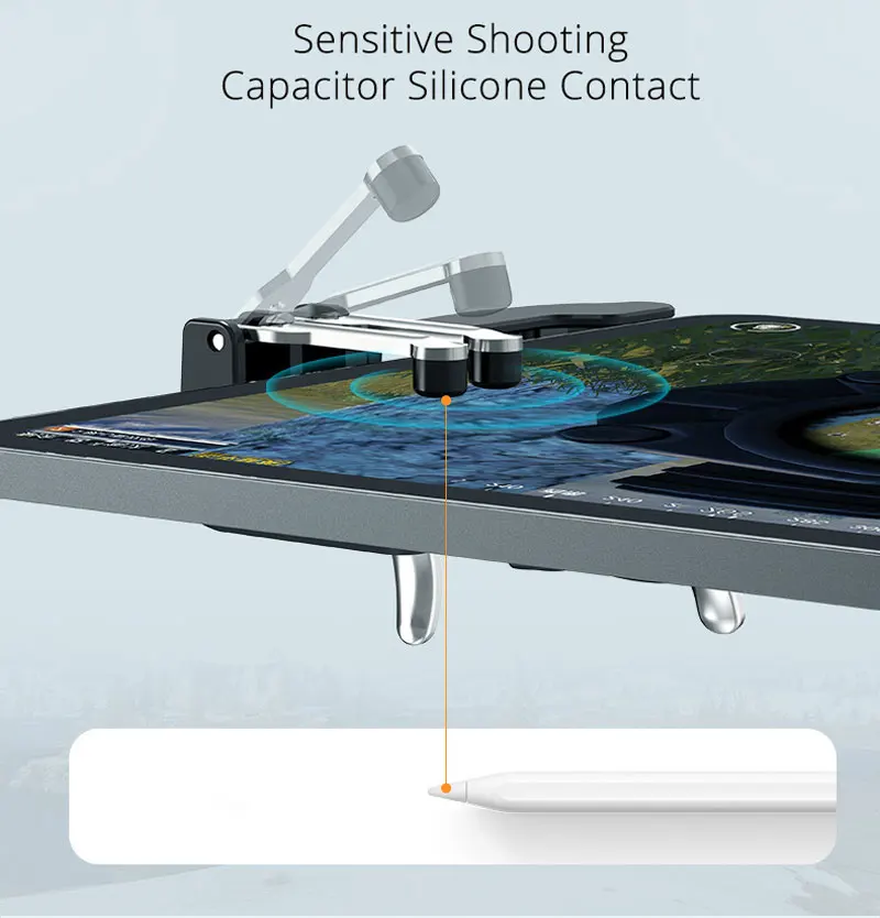  H11 Ipad PUBG Trigger Controller Six Finger Gamepad Auxiliary Grip For Ipad Tablet Mobile Game Joys