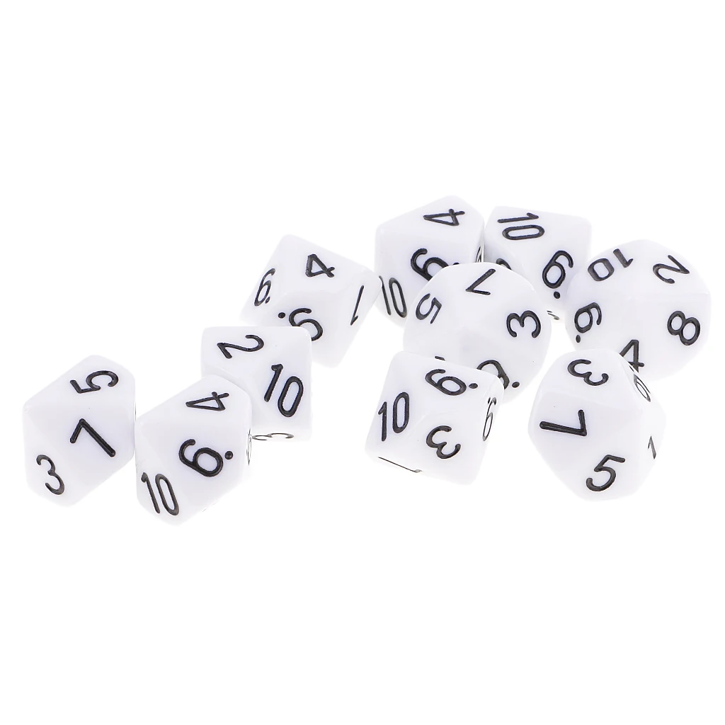 20x Role Playing Accessory D10 Polyhedral Dice 10 Sided for MTG TRPG DND Toy