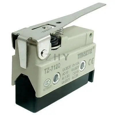 

TZ-7120 Long Hinge Lever Momentary SPDT AC DC Micro Limit Switch Ui 380V Ith 10A