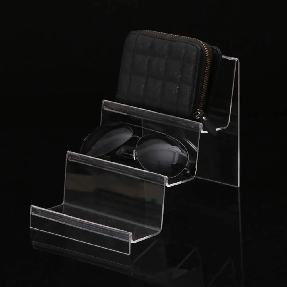 2 Packs Clear Acrylic Wallet Display Stand Holder Handbag Purse Display Stand Jewelry Stand