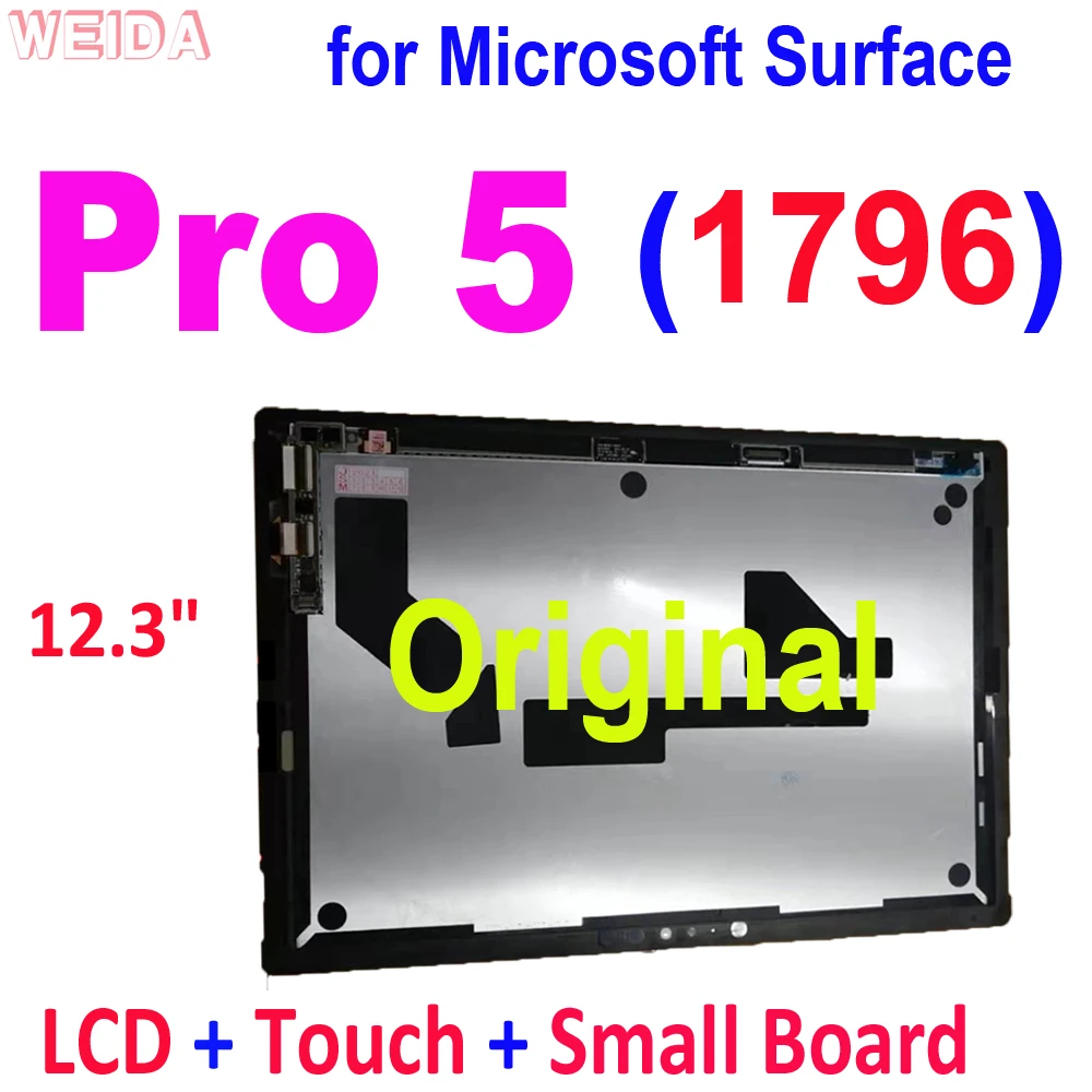 12.3&quot Original Pro5 LCD For Microsoft Surface Pro 5 1796 Display Touch Screen Digitizer Assembly Small Board LP123WQ1 Tools |