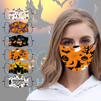

Adult Printed Windproof Face Shield Washable Mouth Mask Cloth Face Shield Breathable Reusable Face Mask mondmaskers Mascarillas
