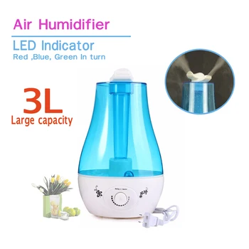 

Air Humidifier Dual Spray Ultrasonic Cool Mist Aroma Air Diffuser Humidifier 3L Large Capacity w LED Night Light Office Bathroom