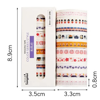 

10pcs/pack Fresh Fantasy DIY Washi Tape Scrapbooking Decorative Adhesive Tapes Paper Japanese Stationery Sticker