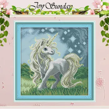 

Beautiful Unicorn Counted Cross Stitch 11CT 14CT Cross Stitch Set Wholesale Animals Cross-stitch Kits Embroidery Needlework