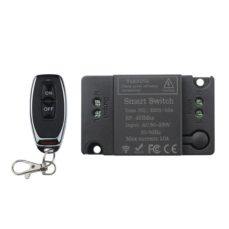 433MHz 110V Lamp Wireless Remote Control Switch ONOFF 433 MHz 220V Remote Control Receiver Transmitter For Led Lights Bulb DIY-3