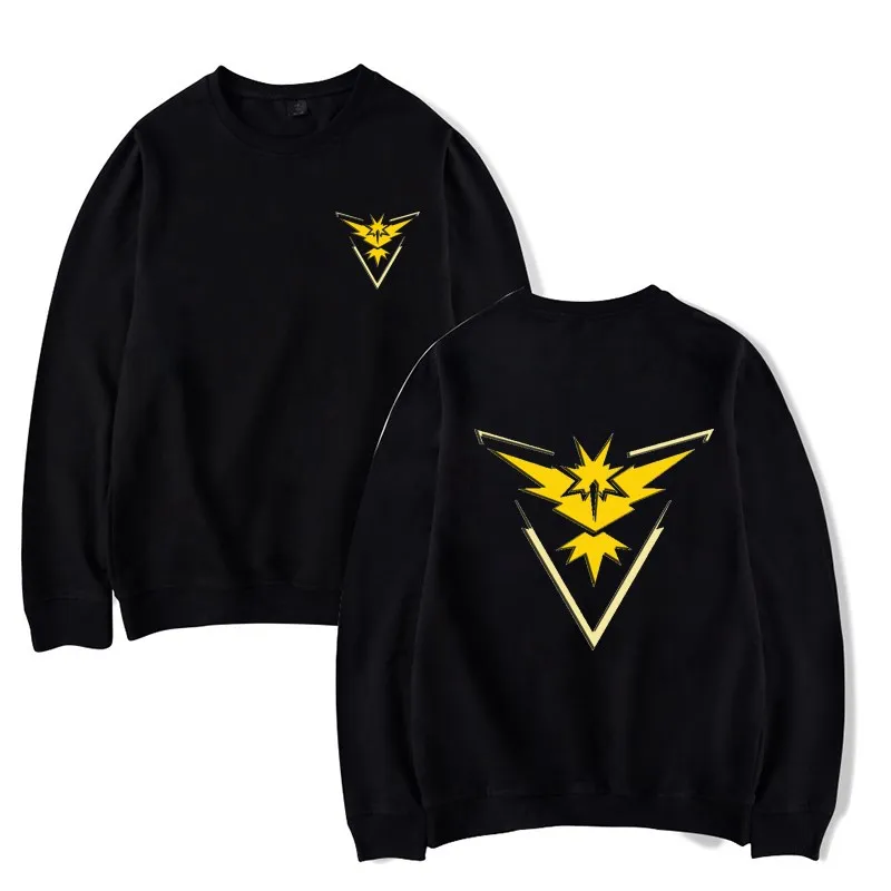 Толстовки с капюшоном Pokemon Team Instinct/Mystic/Valor; толстовки в стиле хип-хоп; уличная одежда; Спортивный костюм для мужчин и женщин; кофта с капюшоном