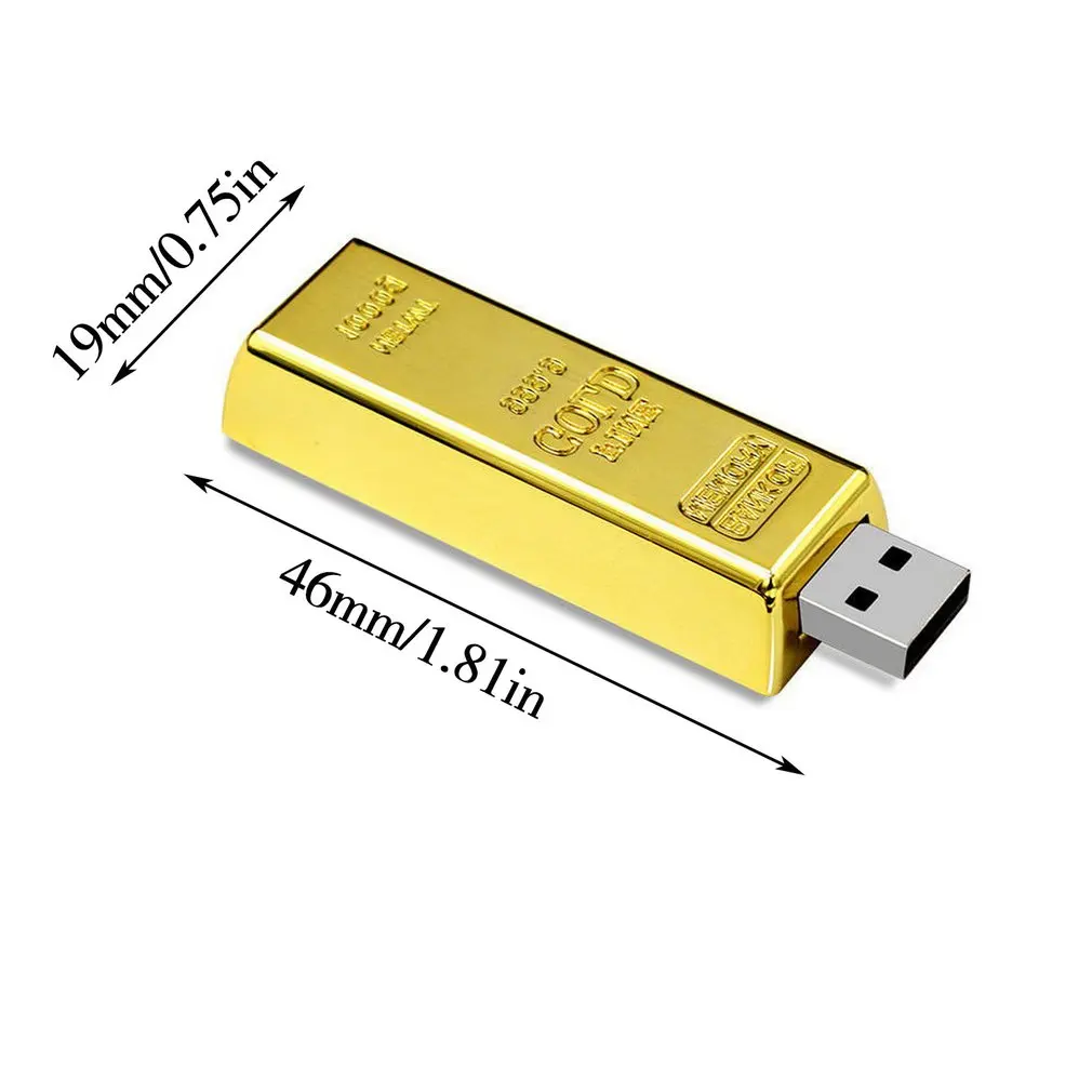 Креативный мини u-диск флеш-диск USB 2,0 бизнес выставка Золотой бар диск Animado U диск 4 г 8 г 16 г 64 г 128 г флеш-накопитель