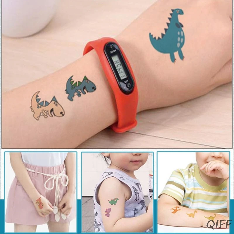 70 татуировок(упаковка из 13 листов) Водонепроницаемый в форме динозавра StickersTemporary Tattoos Kids