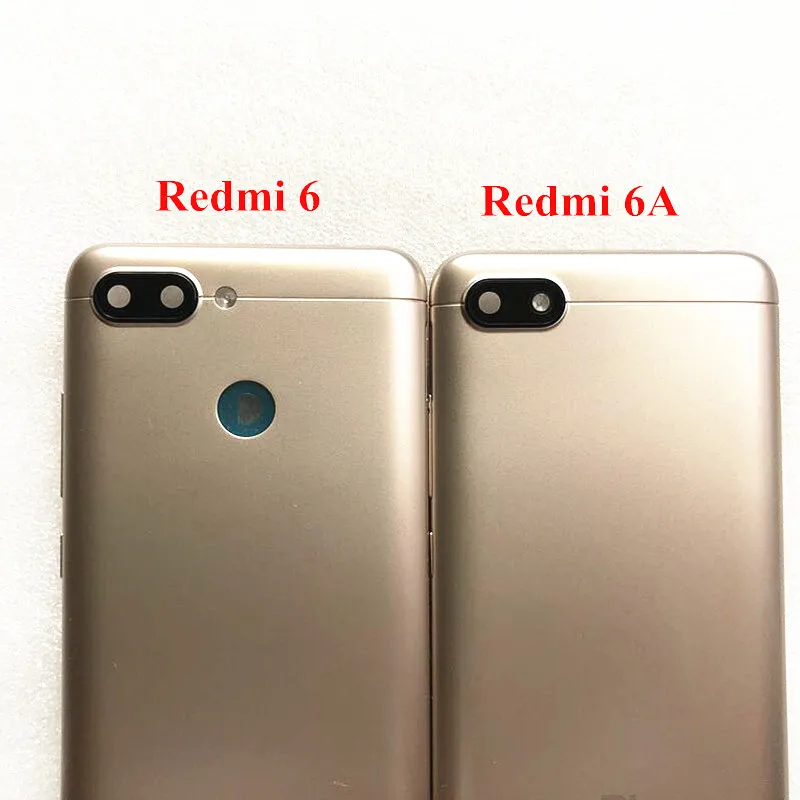 10x Задняя крышка батареи корпус+ объектив камеры+ боковые клавиши кнопки запасные части для Xiaomi Redmi 6 6A