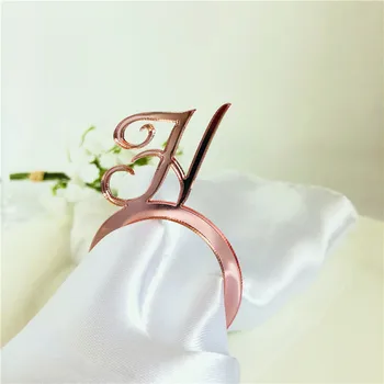 

Personalized Table Napkin Rings Wooden/Acrylic Custom Wedding Favor Napkin Ring Holder Party Decor Accessory Supplies